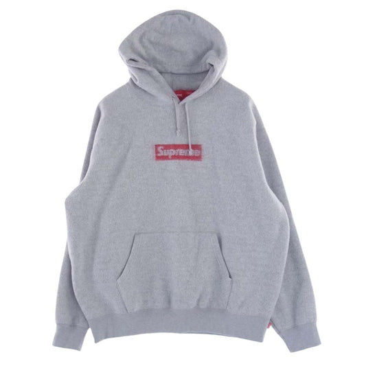 Supreme シュプリーム 23SS  Inside Out Box Logo Hooded Sweatshirt Heather Grey インサイドアウト ボックスロゴ フーデッド スウェットシャツ フーディー パーカー グレー系 L【中古】