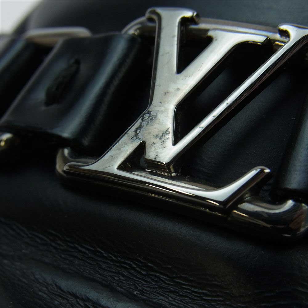 LOUIS VUITTON ルイ・ヴィトン LVバックル レザー ローファー ブラック系 9M【中古】