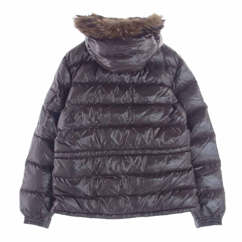 MONCLER モンクレール ROD ロッド ファー ダウン ジャケット ダークブラウン系 2【中古】