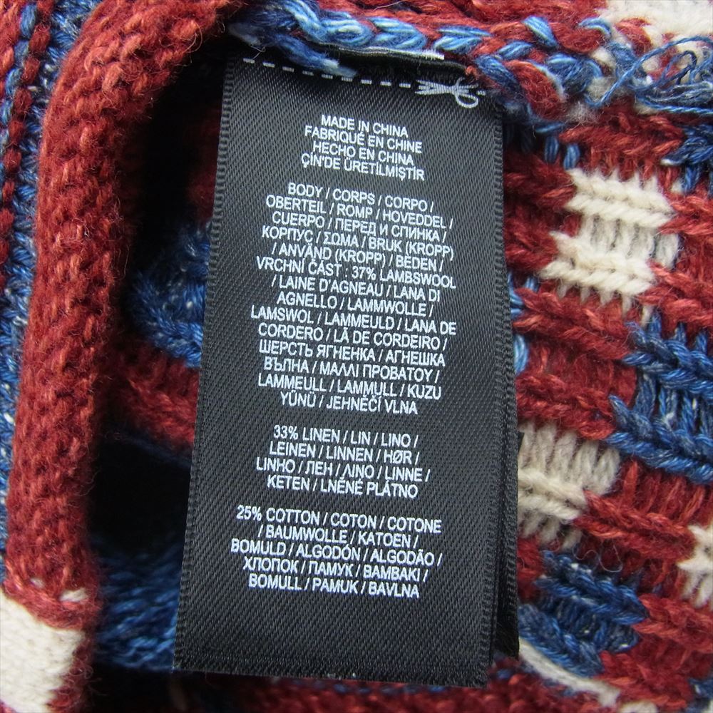 RRL ダブルアールエル ショールカラー 総柄 カーディガン マルチカラー系 XS【美品】【中古】