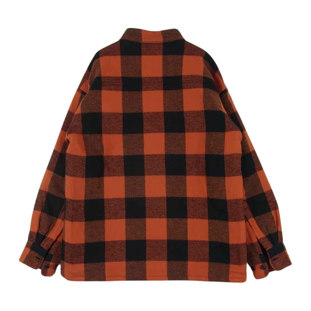 DESCENDANT ディセンダント 191TQDS-JKM02 CLAIRTON SHIRT JACKET 裏地キルティング バッファーロー チェック シャツ ジャケット オレンジ系 ブラック系 1【中古】