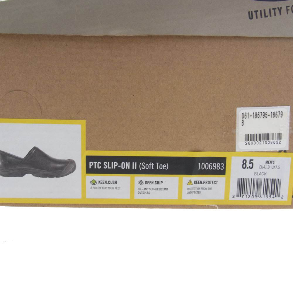KEEN キーン 1006983 PTC SLIP-ON 2 スリップ オン スリッポン レザー シューズ ブラック系 26.5cm【中古】