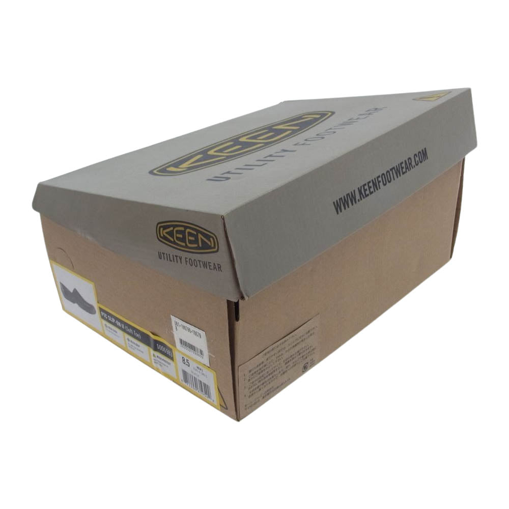 KEEN キーン 1006983 PTC SLIP-ON 2 スリップ オン スリッポン レザー シューズ ブラック系 26.5cm【中古】