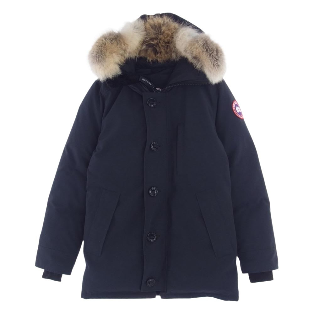 CANADA GOOSE カナダグース 3438JM 国内正規品 グリフィンタグ JASPER PARKA ジャスパー ファー ダウン パーカ ジャケット ネイビー系 XS【中古】