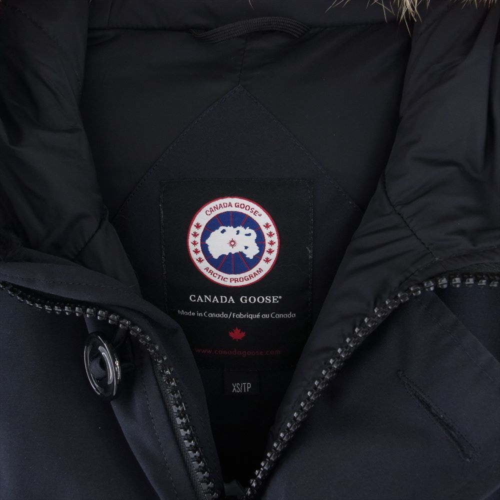 CANADA GOOSE カナダグース 3438JM 国内正規品 グリフィンタグ JASPER PARKA ジャスパー ファー ダウン パーカ ジャケット ネイビー系 XS【中古】