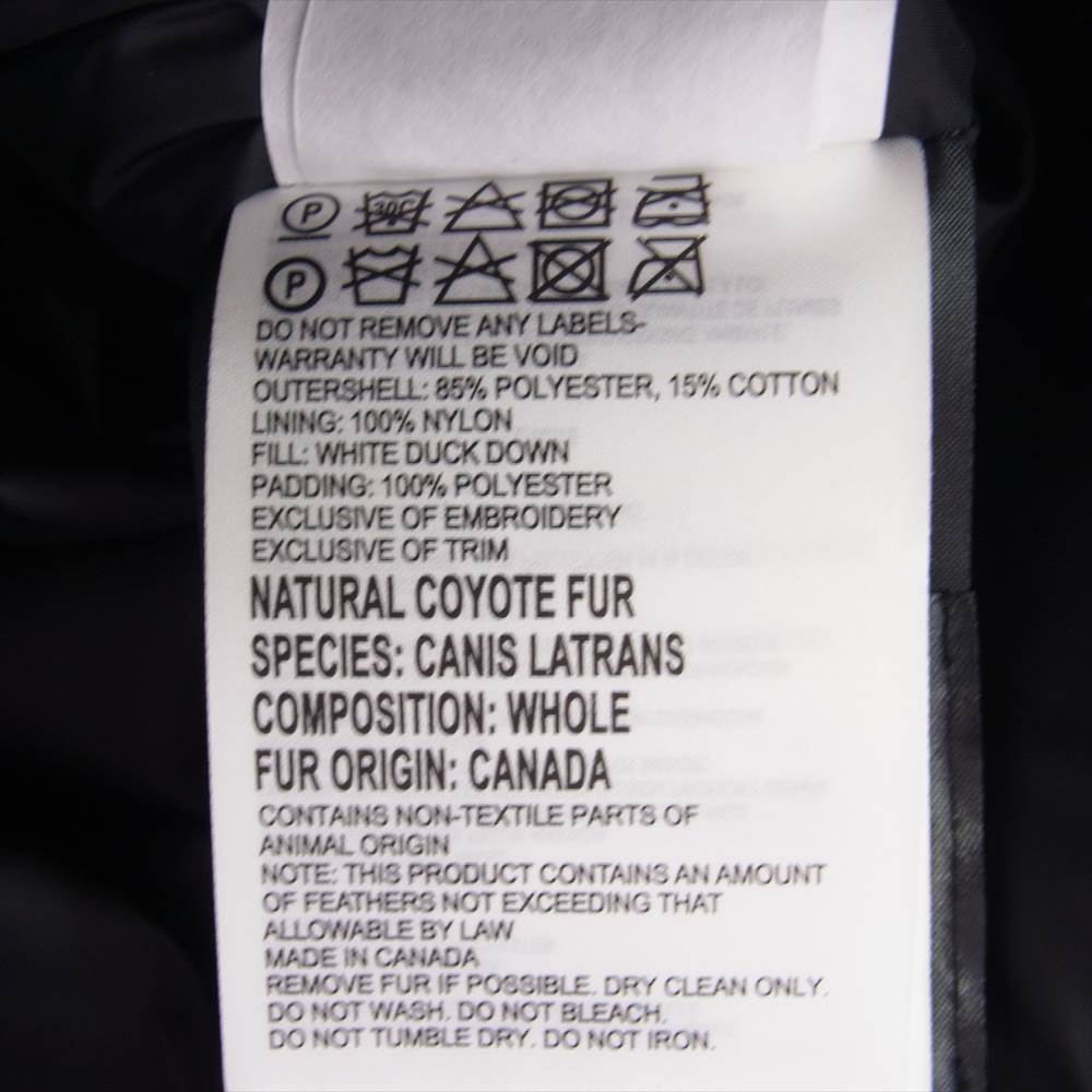 CANADA GOOSE カナダグース 3438JM 国内正規品 グリフィンタグ JASPER PARKA ジャスパー ファー ダウン パーカ ジャケット ネイビー系 XS【中古】