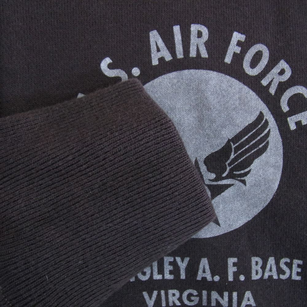 Buzz Rickson's バズリクソンズ LANGLEY AIRFORCE BASE VIRGINIA フルジップ スウェット フルジップ パーカ チャコール系 M【中古】