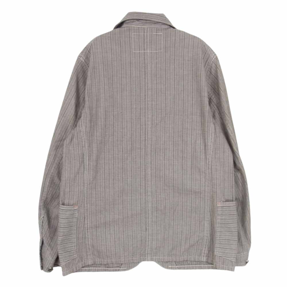 SUGAR CANE シュガーケーン SC13023 FICTION ROMANCE フィクションロマンス  6.5オンス グレーストライプ ワーク コート ジャケット グレー系 36【中古】