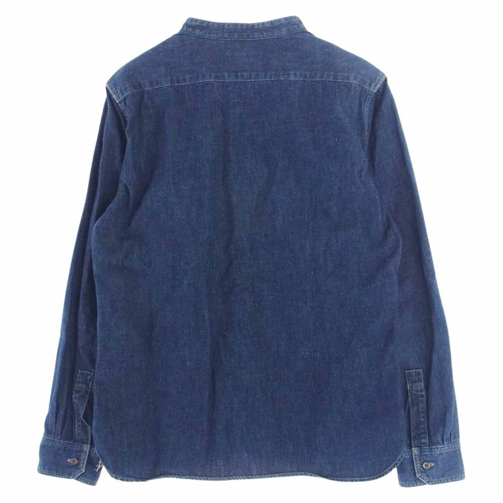 STUDIO D’ARTISAN ステュディオダルチザン SP-038 40th Heritage Denim Shirts ヘリテージ バンドカラー デニム シャツ インディゴブルー系 38【美品】【中古】