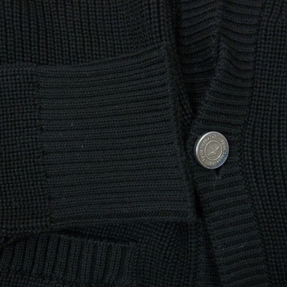 1piu1uguale3 ウノピュウノウグァーレトレ MRK224 WOL114 1B V-CARDIGAN Vネック ニット カーディガン ブラック系 III【中古】
