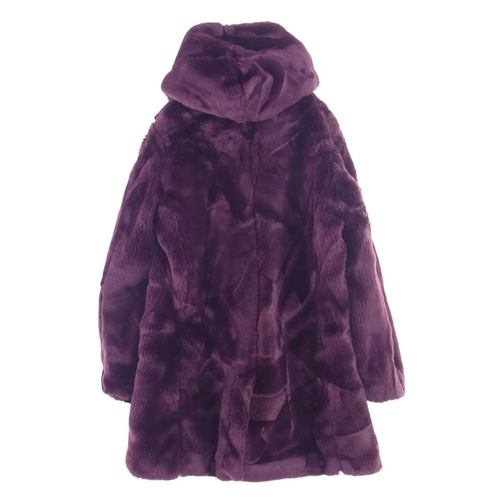 1piu1uguale3 ウノピュウノウグァーレトレ MRC137 ARN020 WRAP COAT フード ラップ ボア コート ワイン パープル系 Ⅳ【中古】