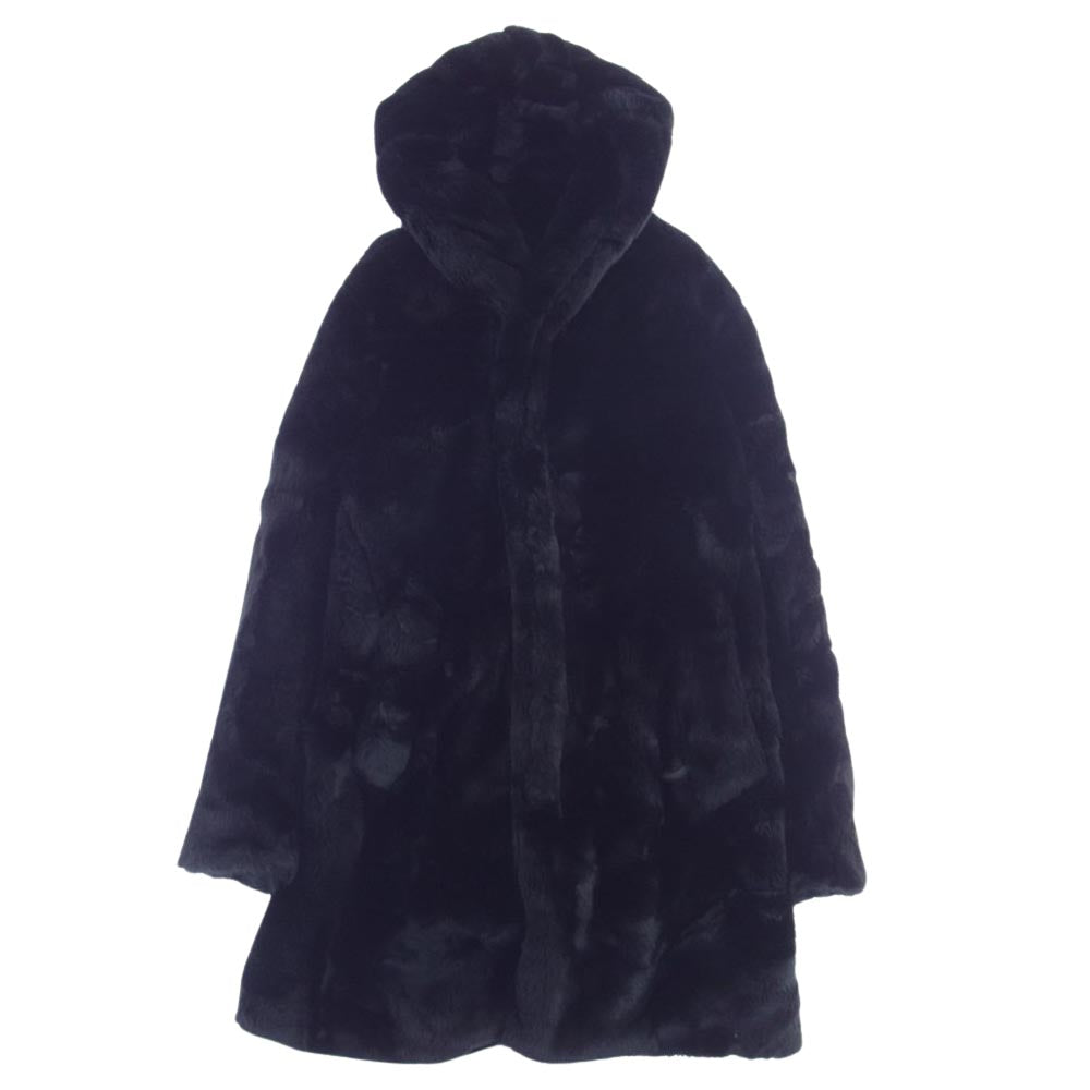 1piu1uguale3 ウノピュウノウグァーレトレ MRC137 ARN020 WRAP COAT フード ラップ ボア コート ブラック ブラック系 Ⅲ【中古】