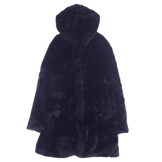 1piu1uguale3 ウノピュウノウグァーレトレ MRC137 ARN020 WRAP COAT フード ラップ ボア コート ブラック ブラック系 Ⅲ【中古】