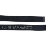 Yohji Yamamoto ヨウジヤマモト HV-F02-961-4-03 ロゴ刺繍 ベルト ブラック系【中古】