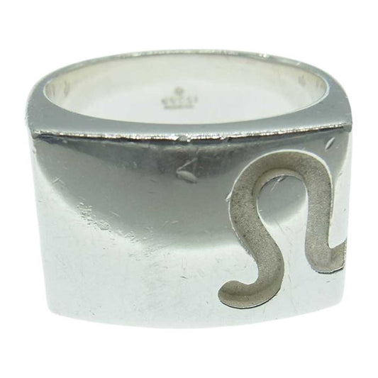 GUCCI グッチ シグネチャー シグネット シルバー リング  22号【中古】