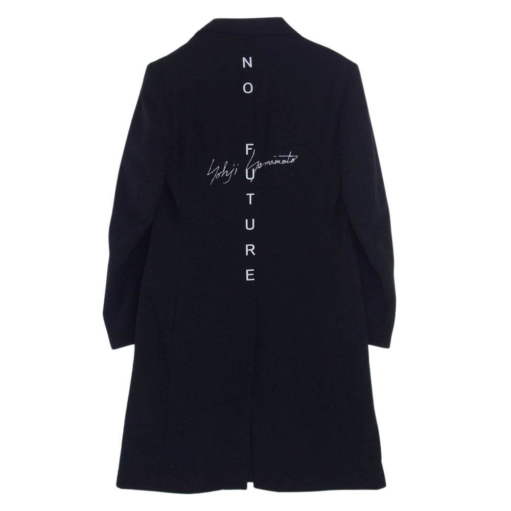 Yohji Yamamoto POUR HOMME ヨウジヤマモトプールオム 20SS FN-J06-100 NO FUTURE ノーフューチャー ドクター ジャケット コート ブラック系 2【極上美品】【中古】