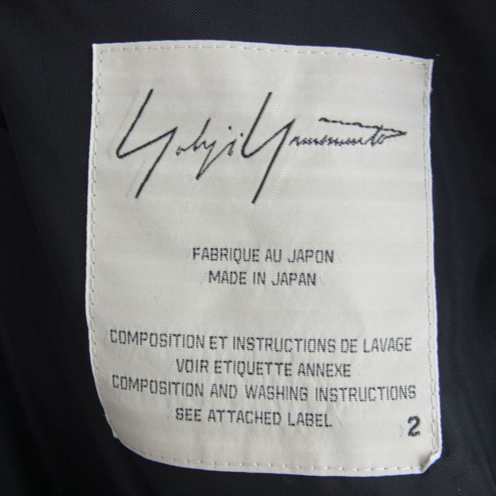 Yohji Yamamoto POUR HOMME ヨウジヤマモトプールオム 20SS FN-J06-100 NO FUTURE ノーフューチャー ドクター ジャケット コート ブラック系 2【極上美品】【中古】