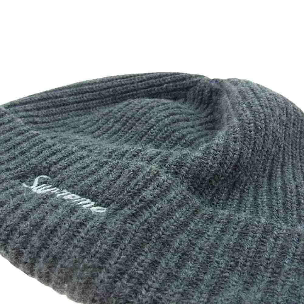 Supreme シュプリーム Loose Gauge Beanie ロゴ刺繍 アクリル ニット ビーニー ニットキャップ グレー系【中古】