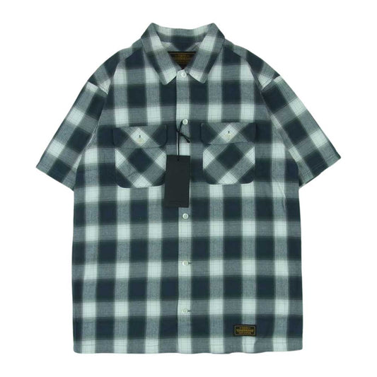 NEIGHBORHOOD ネイバーフッド 20SS 201ARNH-SHM04 B&C C SHIRT SS チェック 半袖 シャツ コットン 日本製 グレー系 M【中古】