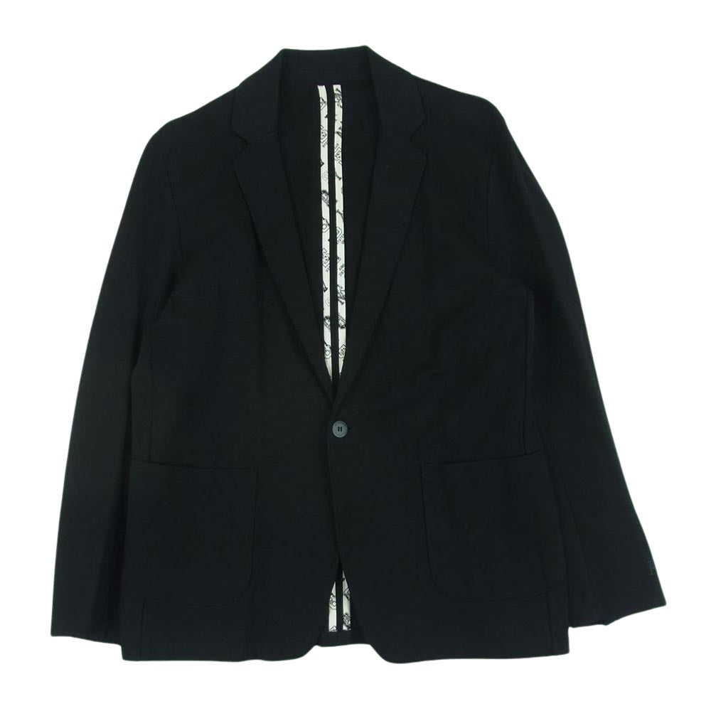 HYSTERIC GLAMOUR ヒステリックグラマー 0261CJ03 HG WOMAN LOGO JACKET 1B テーラード ジャケット ブラック系 L【中古】