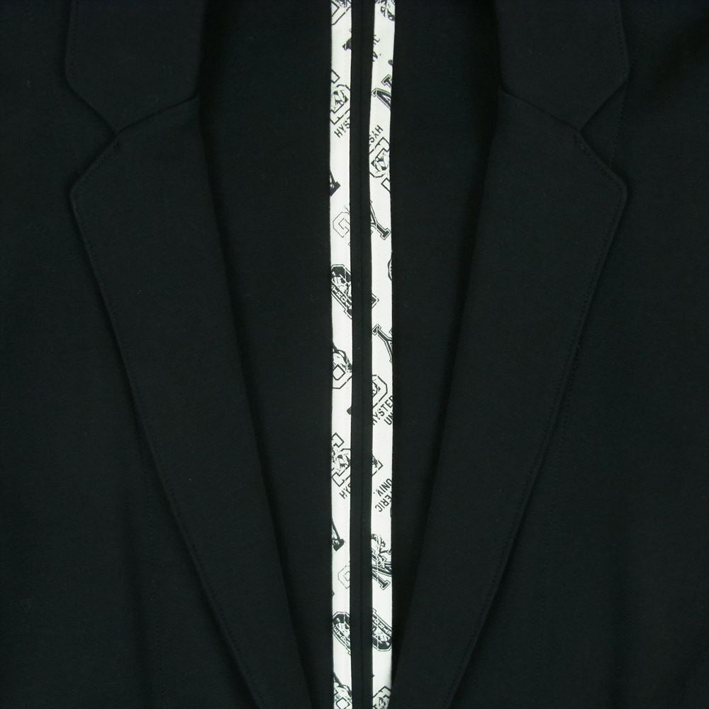 HYSTERIC GLAMOUR ヒステリックグラマー 0261CJ03 HG WOMAN LOGO JACKET 1B テーラード ジャケット ブラック系 L【中古】