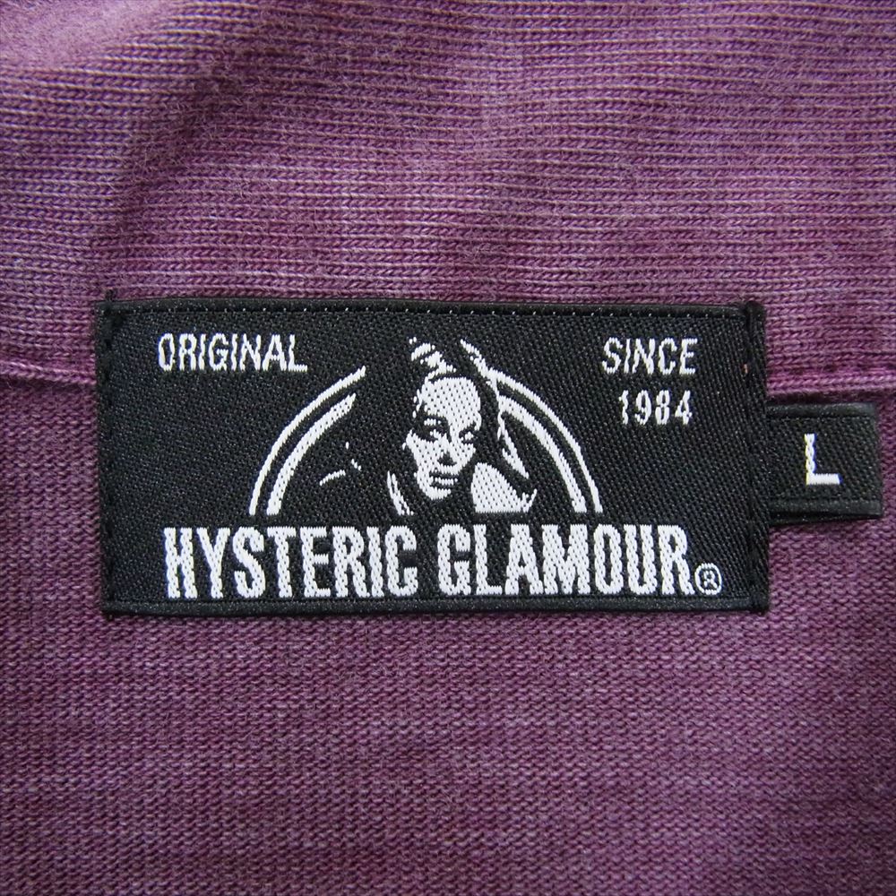 HYSTERIC GLAMOUR ヒステリックグラマー 19SS 02191CJ07 HYS SOUNDS SHIRT JACKET ヒステリックサウンド フルジップ シャツ ジャケット パープル系 L【中古】