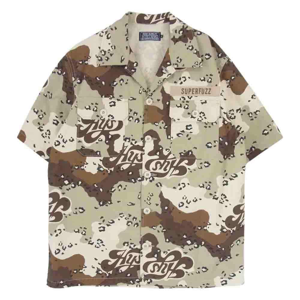 HYSTERIC GLAMOUR ヒステリックグラマー 22SS 02222AH02 HYS CHAMPIONSHIP SUPERFUZZ チャンピオンシップ フィールド アーミー 半袖 シャツ チョコチップカモ カーキ系 M【中古】