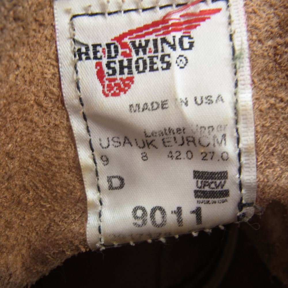 RED WING レッドウィング 9011 BECKMAN BOOTS ベックマン ワークブーツ ブラックチェリー レッド系 27cm/USA9【中古】