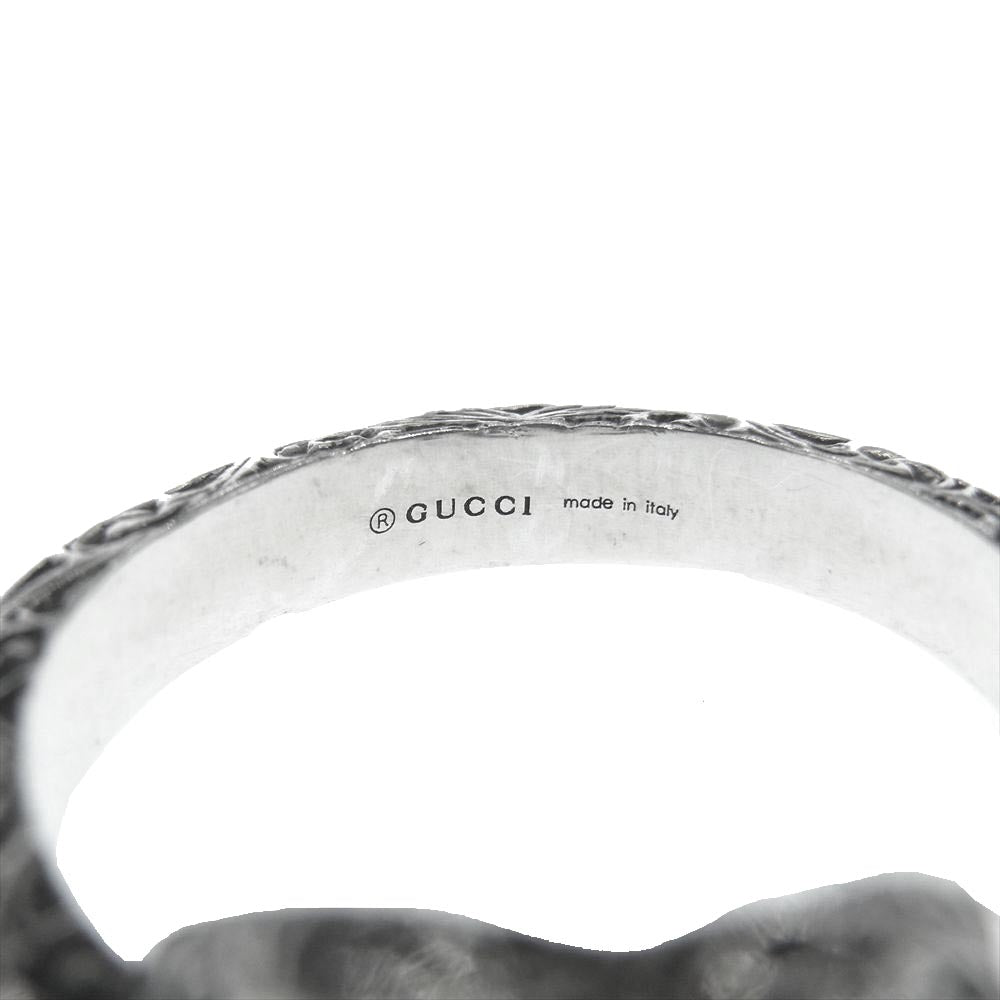GUCCI グッチ 627760 ダブル G キー リング シルバー系 17号【中古】