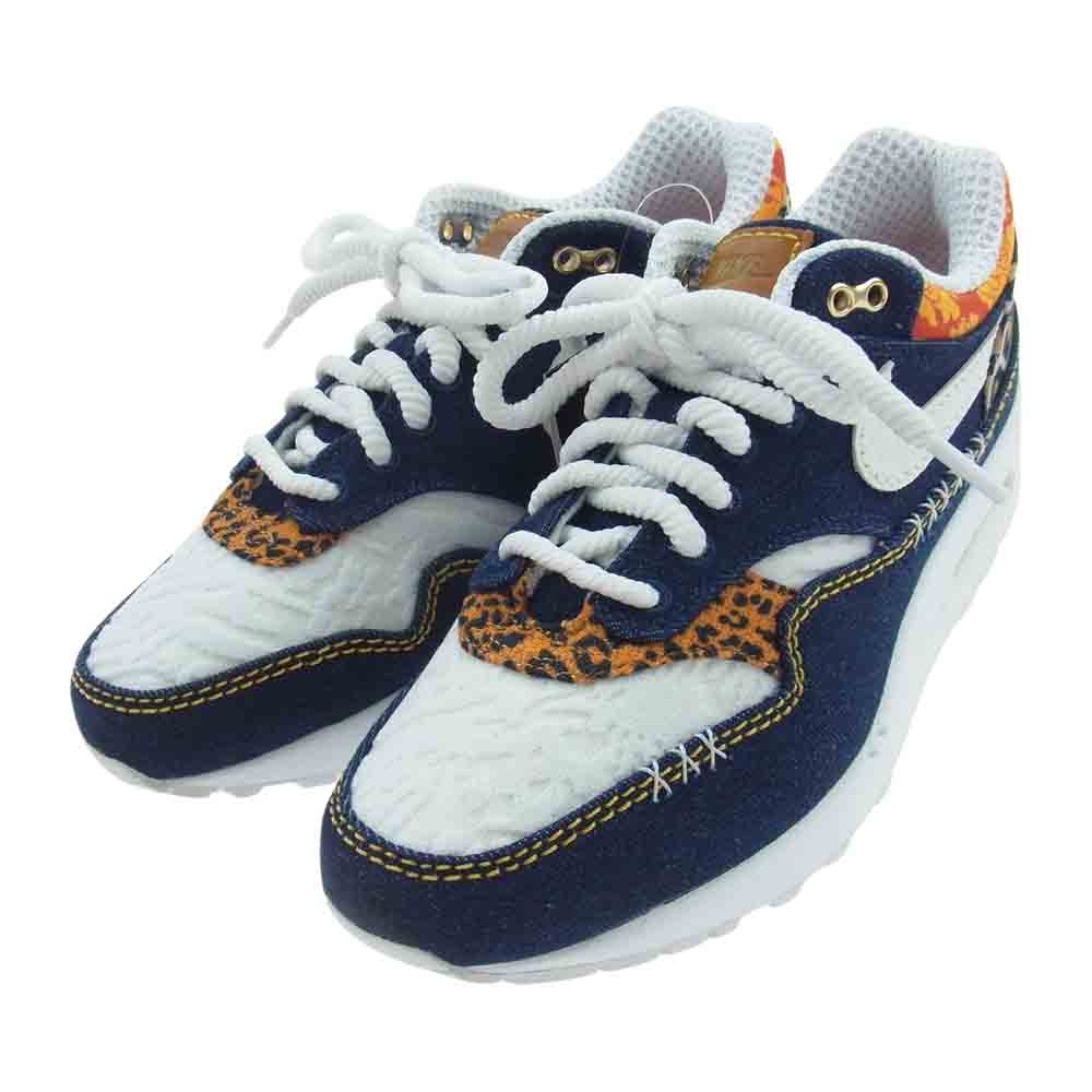 NIKE ナイキ FJ4452-432 AIR MAX 1 PRM MEDIUM エアマックス プレミアム デニム レオパード ローカット スニーカー マルチカラー系 26ｃｍ【新古品】【未使用】【中古】