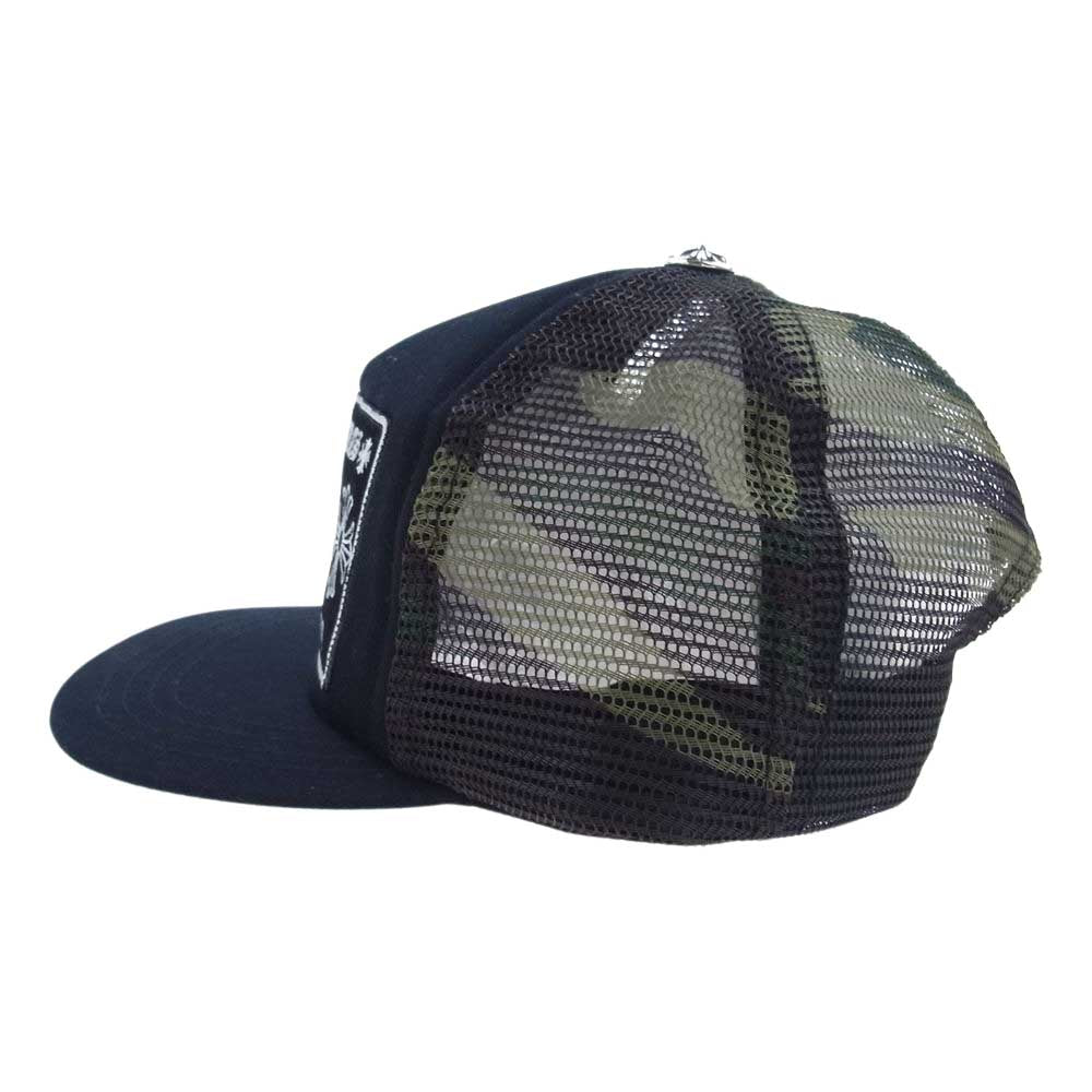 CHROME HEARTS クロムハーツ（原本無） TRUCKER CAP カモフラ トラッカー キャップ ブラック系【中古】