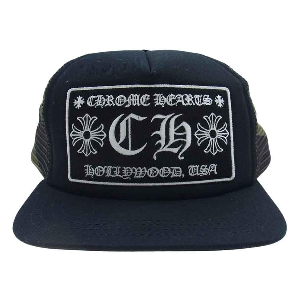 CHROME HEARTS クロムハーツ（原本無） TRUCKER CAP カモフラ トラッカー キャップ ブラック系【中古】