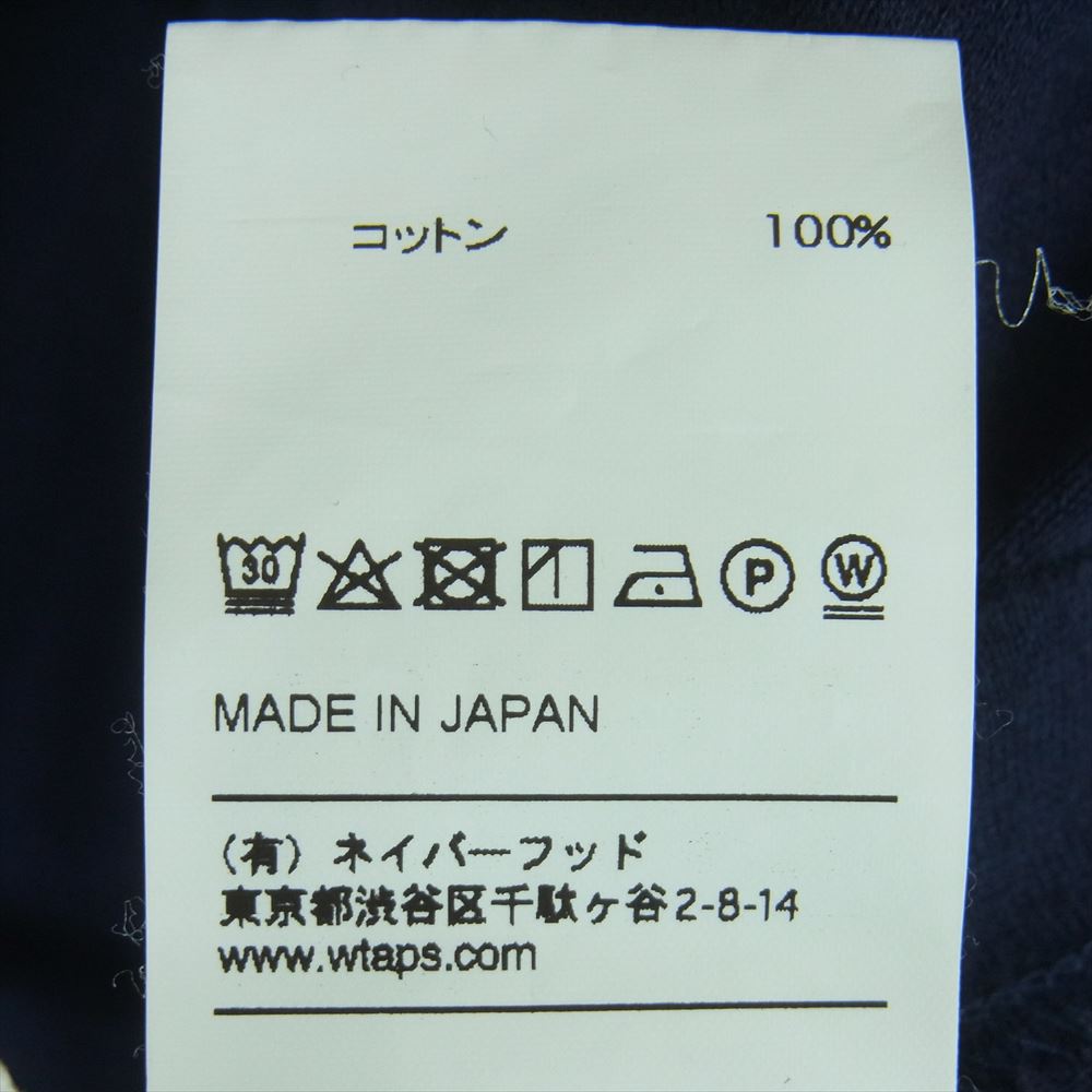 WTAPS ダブルタップス 18AW 182ATDT-CSM03 BLANK LS 刺繍 ポケット 長袖 Tシャツ 日本製 ダークネイビー系 02【中古】