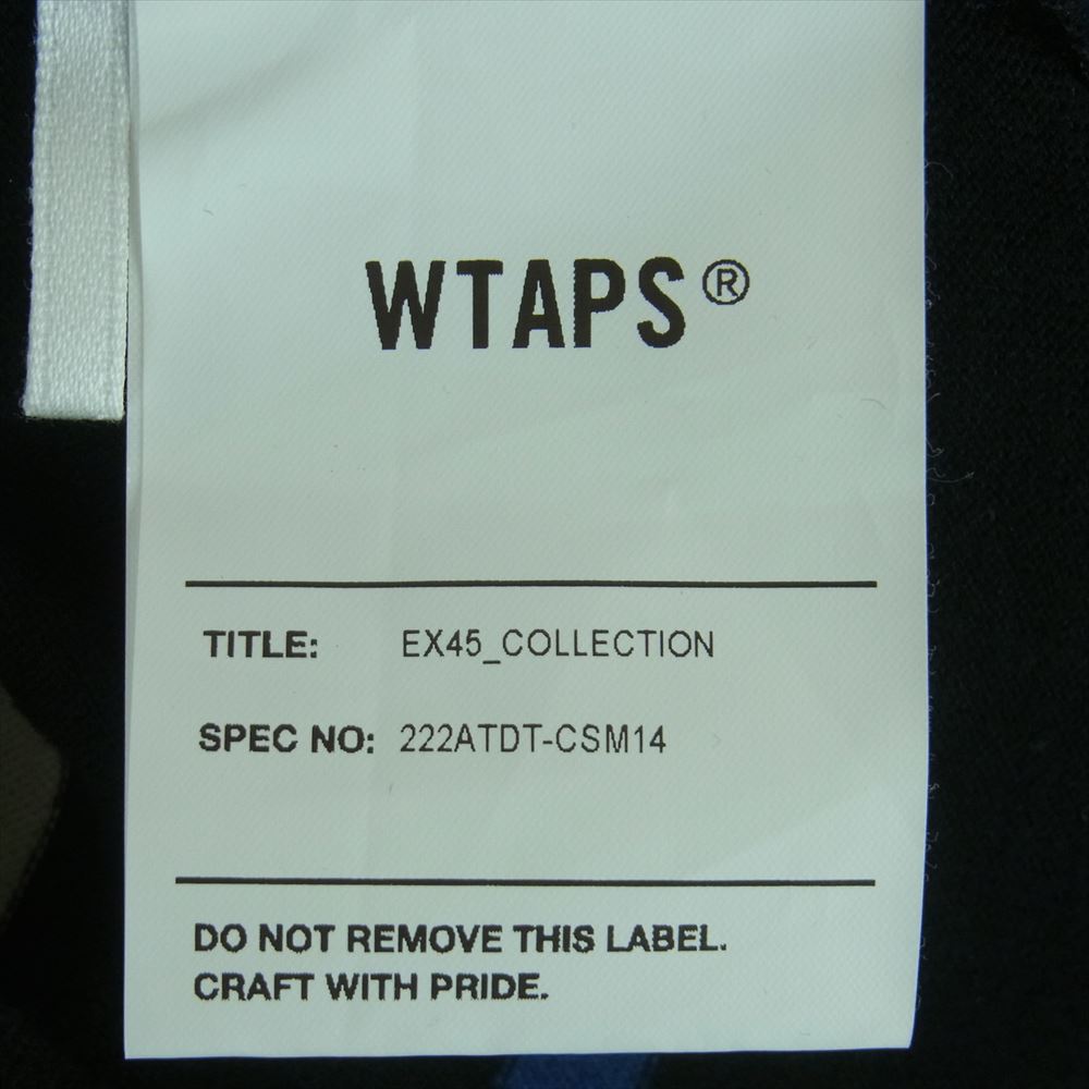 WTAPS ダブルタップス 22AW 222ATDT-CSM14 Long Sleeve BDY 02 Tee ボーダー 長袖 Tシャツ ブラック系 ブルー系 03【中古】