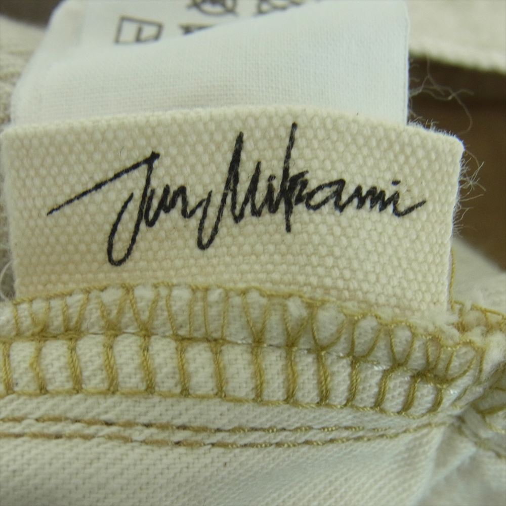 ジュンミカミ 23SS P-WZ-06 リネン混 ラメ ホイル デニム パンツ ベージュ系 サイズ表記なし【中古】