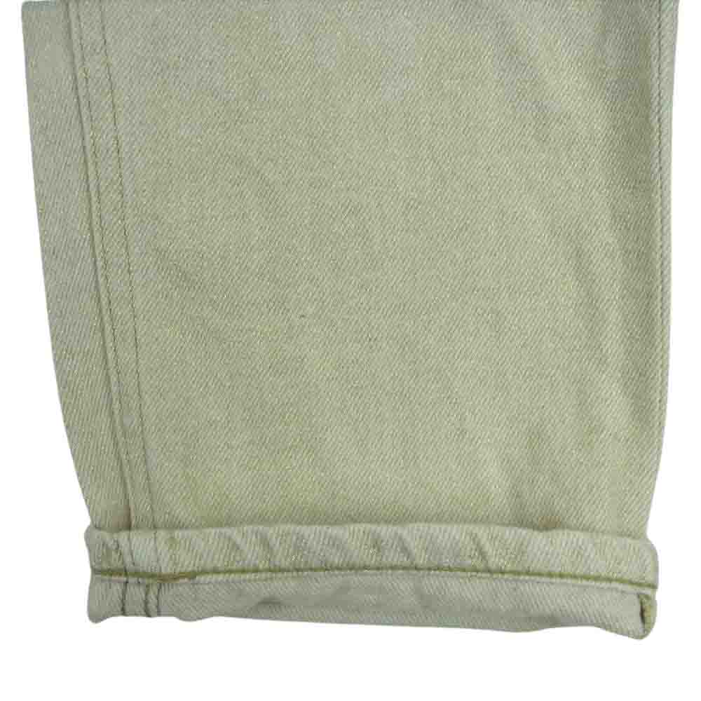 ジュンミカミ 23SS P-WZ-06 リネン混 ラメ ホイル デニム パンツ ベージュ系 サイズ表記なし【中古】