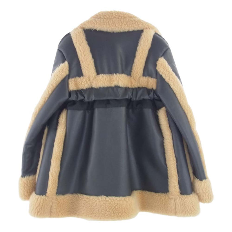 Sacai サカイ 22AW 22-06277 Faux Shearling Coat フェイクムートン フェイク シェアリング ダブル コート グレー系 1【中古】