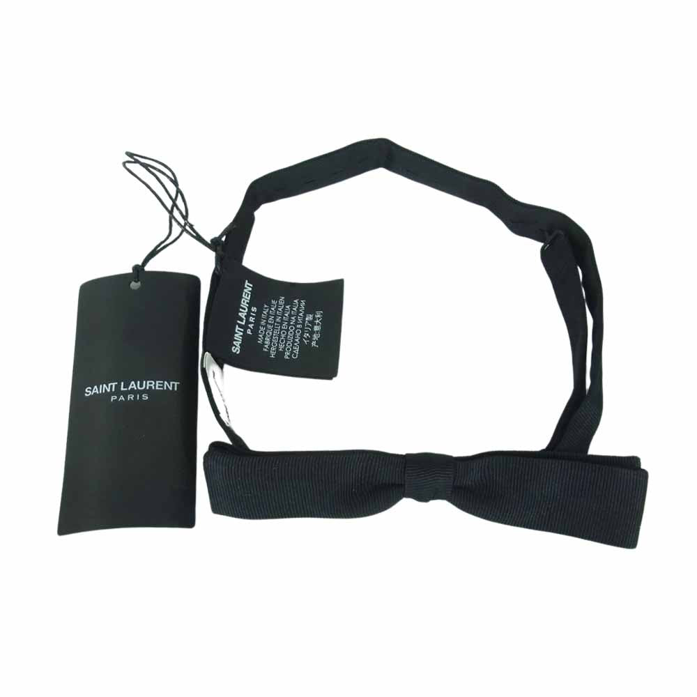 SAINT LAURENT サンローラン リボンタイ 蝶ネクタイ ブラック系【美品】【中古】