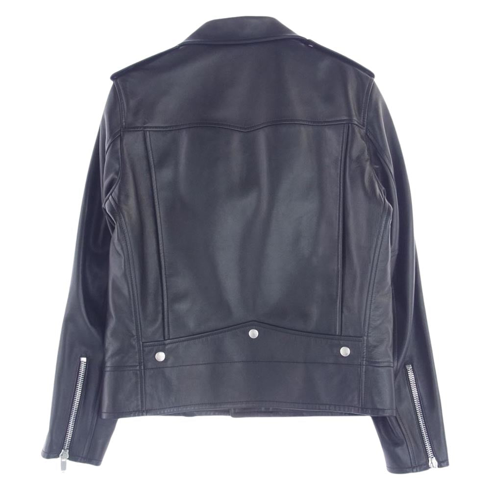 SAINT LAURENT サンローラン 484284 Y5YA2 クラシック モーター サイクル レザー ライダース ジャケット ブラック系 48【美品】【中古】