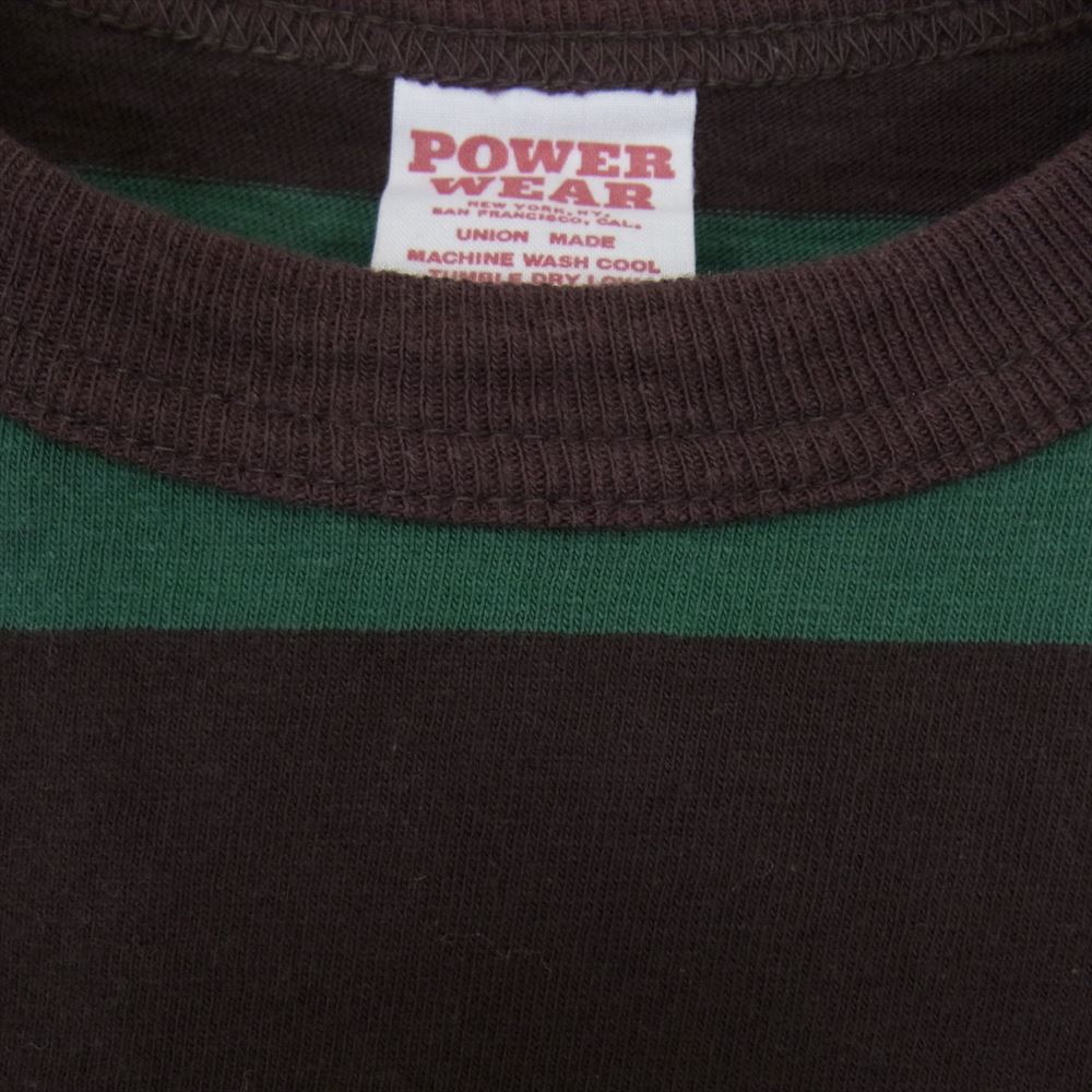 FREEWHEELERS フリーホイーラーズ HORIZONTAL STRIPED T-SHIRT ポケット付き ボーダー Tシャツ グリーン系 M【中古】