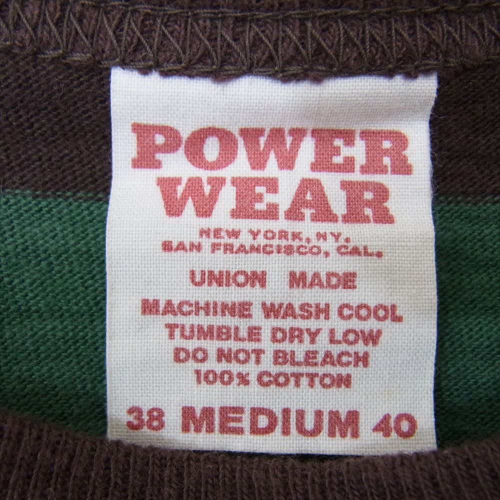 FREEWHEELERS フリーホイーラーズ HORIZONTAL STRIPED T-SHIRT ポケット付き ボーダー Tシャツ グリーン系 M【中古】