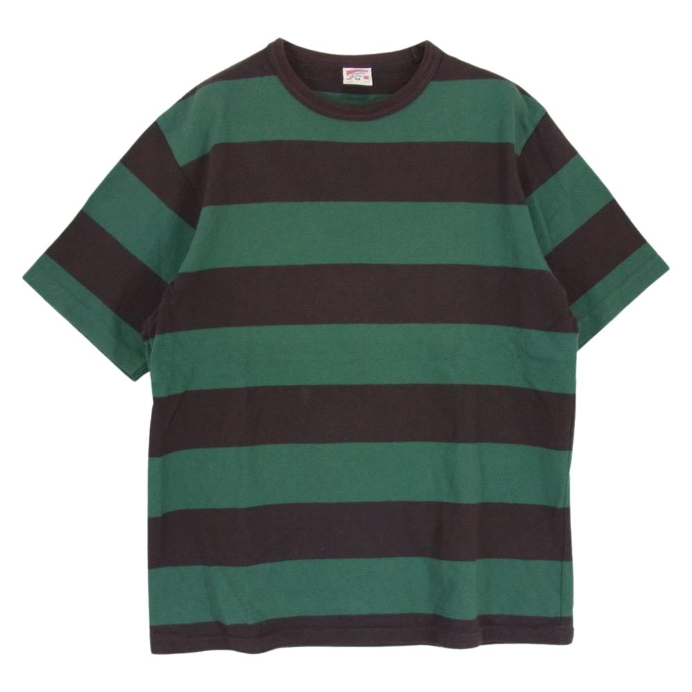 FREEWHEELERS フリーホイーラーズ HORIZONTAL STRIPED T-SHIRT ボーダー Tシャツ グリーン系 M【中古】