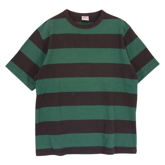 FREEWHEELERS フリーホイーラーズ HORIZONTAL STRIPED T-SHIRT ボーダー Tシャツ グリーン系 M【中古】