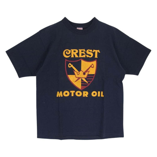 FREEWHEELERS フリーホイーラーズ POWER WEAR REST MOTOR OIL プリント 半袖 Tシャツ ネイビー系 M【中古】