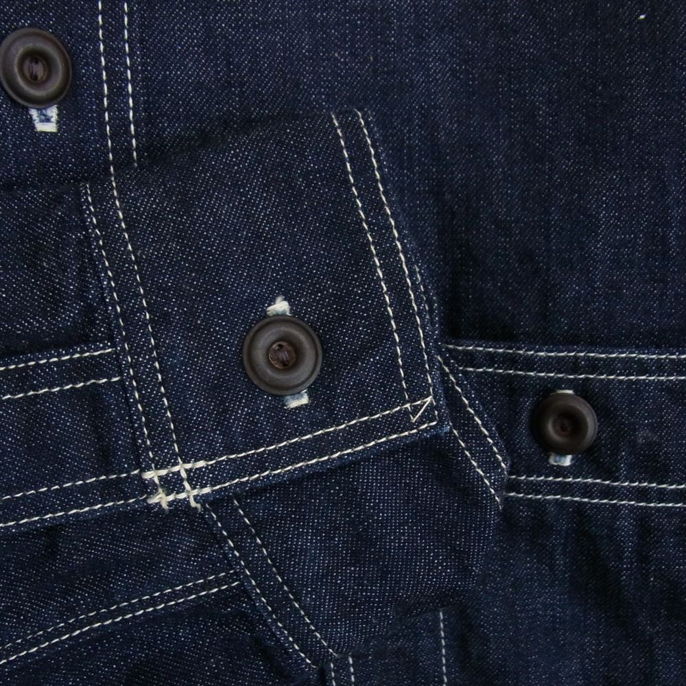FREEWHEELERS フリーホイーラーズ BAKEHEAD SHIRTS ベイクヘッド 8oz デニム ワーク シャツ インディゴブルー系 15【中古】