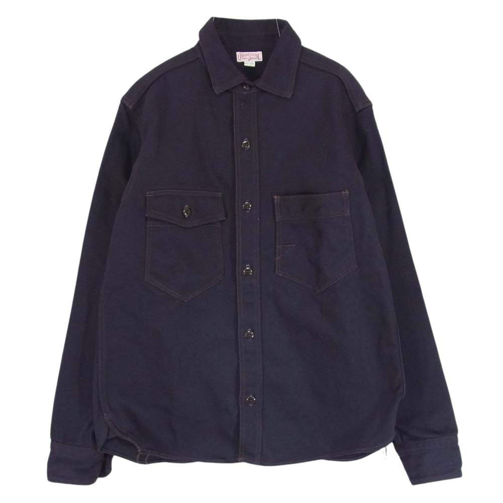 FREEWHEELERS フリーホイーラーズ 1930s STYLE WORK SHIRT Gemsa ジェムサ ワーク シャツ ブラック系 15【中古】