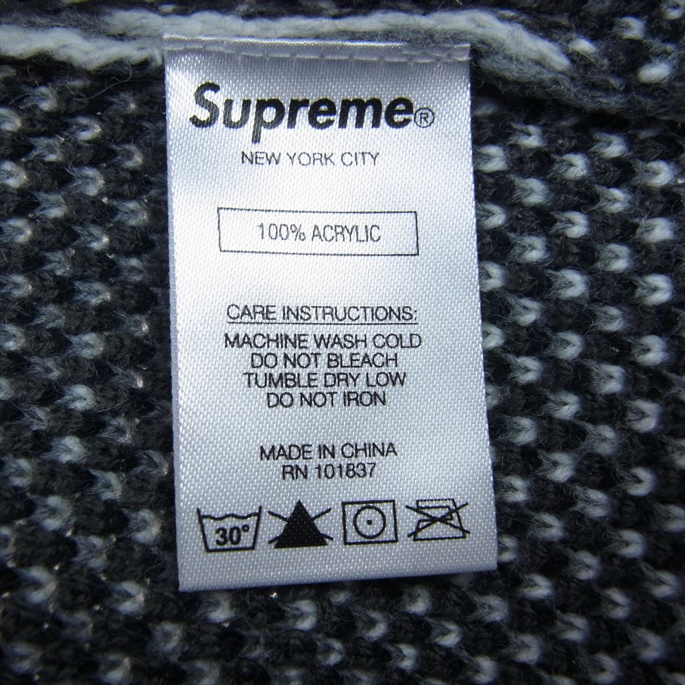 Supreme シュプリーム 21SS Digital Flag Sweate デジタルフラッグ 長袖 ニット セーター ブラック系 ホワイト系 グレー系 L【中古】