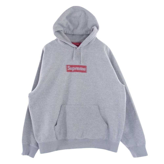 Supreme シュプリーム 23SS  Inside Out Box Logo Hooded Sweatshirt インサイド アウト ボックスロゴ プルオーバー フーディー パーカー グレー系 L【中古】
