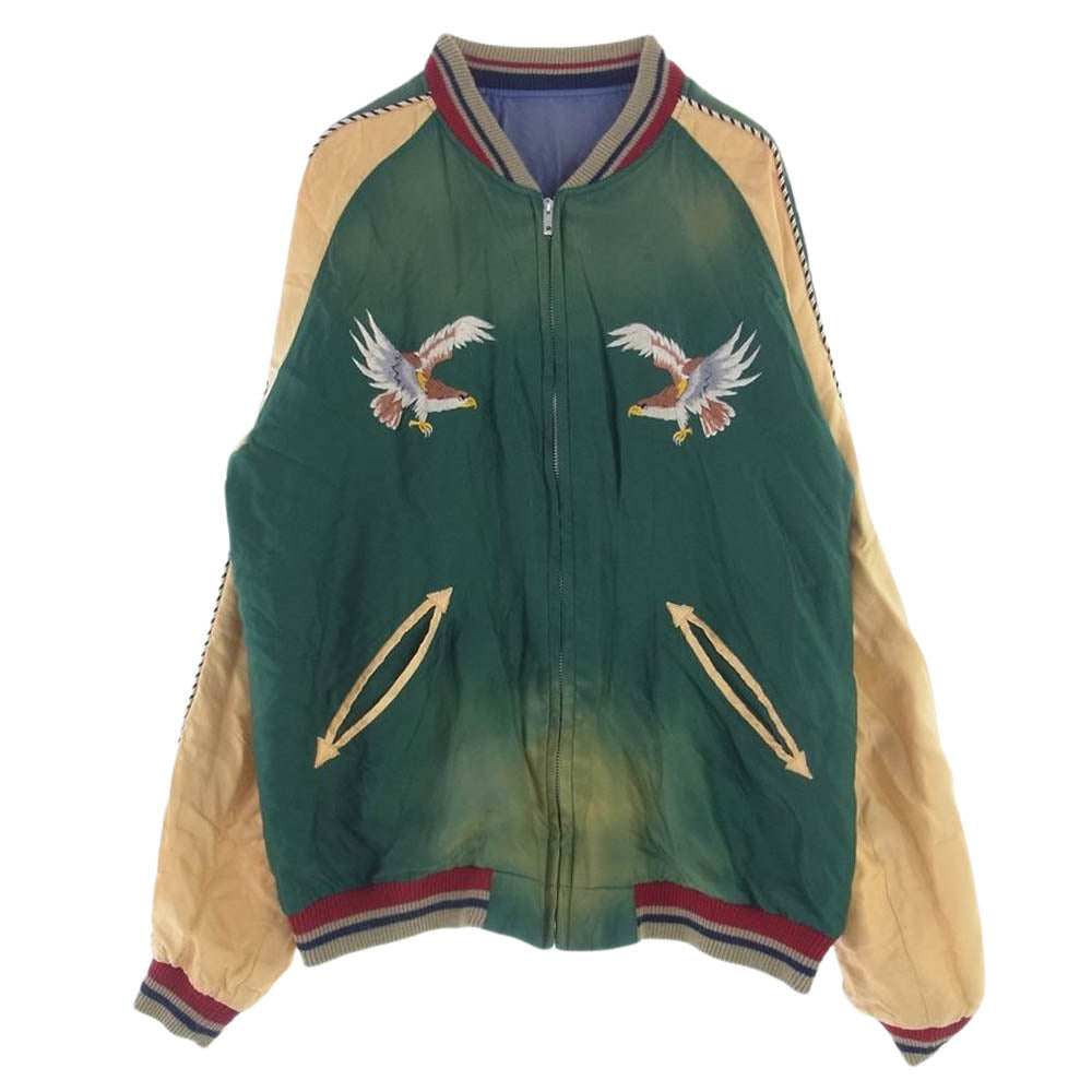 TAILOR TOYO テイラー東洋 TT14075 エイジング加工 EAGLE TIGER HEAD イーグル タイガー スカジャン ジャケット ブルゾン マルチカラー系 L【中古】