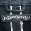 CHROME HEARTS クロムハーツ（原本無） 国内正規品 DENIM WESTERN Loose Ends 袖レザーパッチ クロスボールボタン ウエスタン 長袖 シャツ ブラック系【中古】